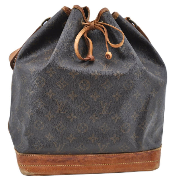 Authentic Louis Vuitton Monogram Noe Shoulder Drawstring Bag M42224 LV J5876