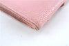 Authentic CHANEL Caviar Skin CC Logo Bifold Wallet Purse Light Pink J5893