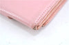 Authentic CHANEL Caviar Skin CC Logo Bifold Wallet Purse Light Pink J5893