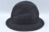 Authentic GUCCI Bucket Hat GG Canvas Leather Size L Brown Black J5906