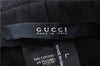 Authentic GUCCI Bucket Hat GG Canvas Leather Size L Brown Black J5906