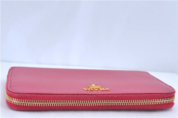 Authentic PRADA Leather Long Wallet Purse Pink J5927