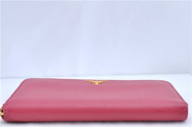 Authentic PRADA Leather Long Wallet Purse Pink J5927