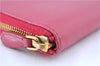 Authentic PRADA Leather Long Wallet Purse Pink J5927