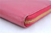 Authentic PRADA Leather Long Wallet Purse Pink J5927