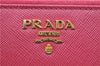 Authentic PRADA Leather Long Wallet Purse Pink J5927