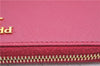 Authentic PRADA Leather Long Wallet Purse Pink J5927