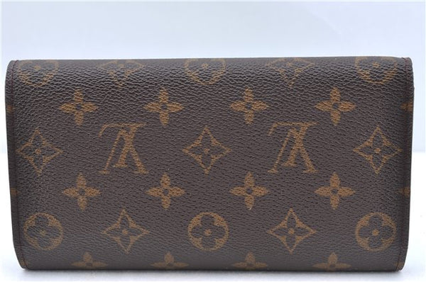 Authentic Louis Vuitton Monogram Portefeuille International M61217 Wallet J5939