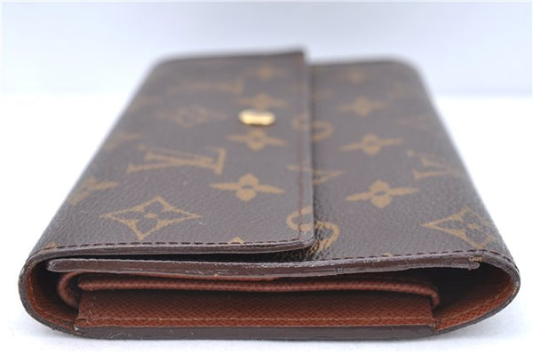 Authentic Louis Vuitton Monogram Portefeuille International M61217 Wallet J5939