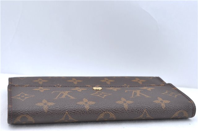 Authentic Louis Vuitton Monogram Portefeuille International M61217 Wallet J5939