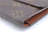 Authentic Louis Vuitton Monogram Portefeuille International M61217 Wallet J5939