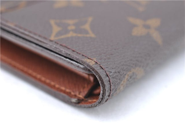 Authentic Louis Vuitton Monogram Portefeuille International M61217 Wallet J5939