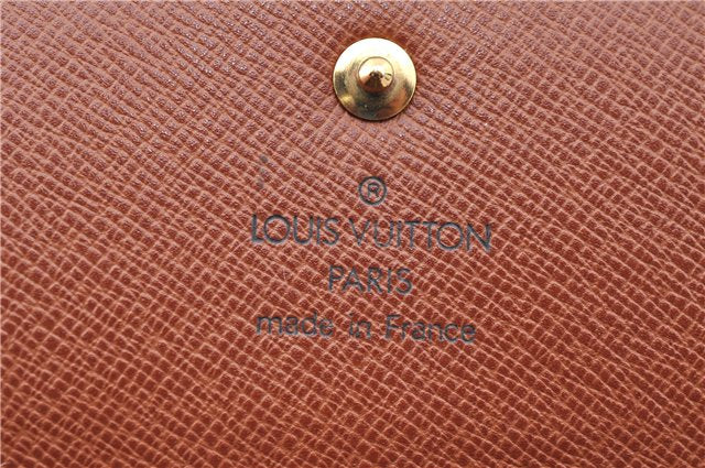 Authentic Louis Vuitton Monogram Portefeuille International M61217 Wallet J5939