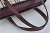 Authentic BURBERRY Vintage Nova Check Hand Bag Purse Canvas Leather Beige J5940