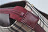 Authentic BURBERRY Vintage Nova Check Hand Bag Purse Canvas Leather Beige J5940