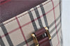 Authentic BURBERRY Vintage Nova Check Hand Bag Purse Canvas Leather Beige J5940
