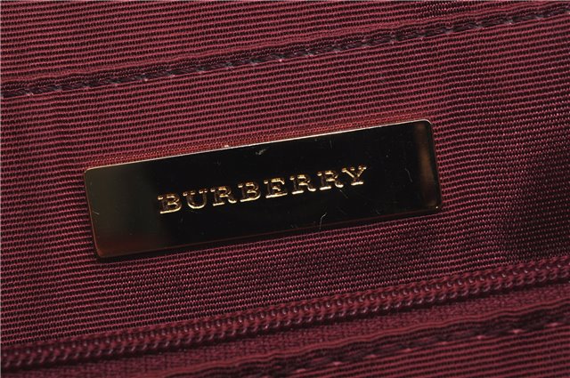 Authentic BURBERRY Vintage Nova Check Hand Bag Purse Canvas Leather Beige J5940