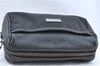 Authentic GUCCI Guccissima Nylon Leather Pouch Purse 162805 Black J5943