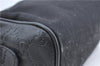 Authentic GUCCI Guccissima Nylon Leather Pouch Purse 162805 Black J5943