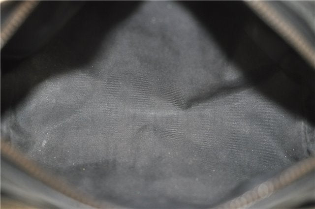 Authentic GUCCI Guccissima Nylon Leather Pouch Purse 162805 Black J5943