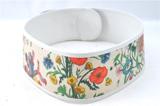 Authentic GUCCI Flora Belt Canvas Lether 70cm 28