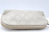 Authentic GUCCI Guccissima GG Leather Pouch Purse Pen Case 141811 Ivory J5955