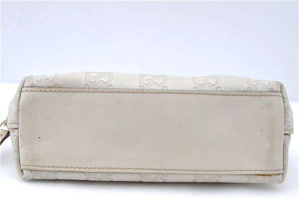 Authentic GUCCI Guccissima GG Leather Pouch Purse Pen Case 141811 Ivory J5955