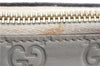Authentic GUCCI Guccissima GG Leather Pouch Purse Pen Case 141811 Ivory J5955