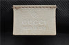 Authentic GUCCI Guccissima GG Leather Pouch Purse Pen Case 141811 Ivory J5955