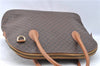 Authentic CELINE Macadam Blason Pattern Hand Bag Purse PVC Leather Brown J5960