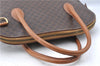 Authentic CELINE Macadam Blason Pattern Hand Bag Purse PVC Leather Brown J5960