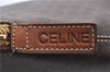 Authentic CELINE Macadam Blason Pattern Hand Bag Purse PVC Leather Brown J5960