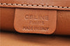 Authentic CELINE Macadam Blason Pattern Hand Bag Purse PVC Leather Brown J5960