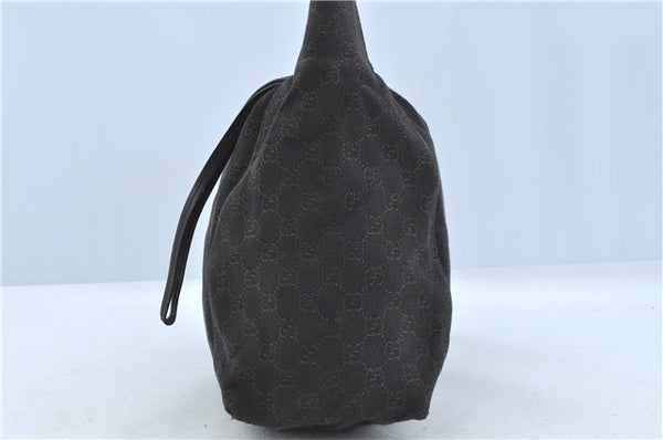 Authentic GUCCI Shoulder Hand Bag GG Canvas Leather 101292 Brown J5961