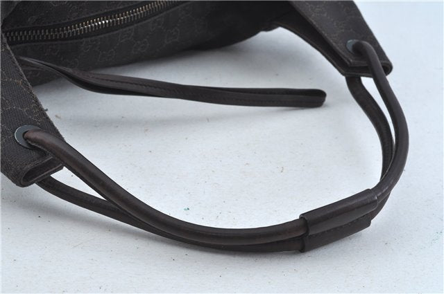 Authentic GUCCI Shoulder Hand Bag GG Canvas Leather 101292 Brown J5961