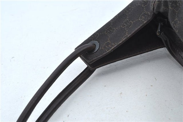 Authentic GUCCI Shoulder Hand Bag GG Canvas Leather 101292 Brown J5961