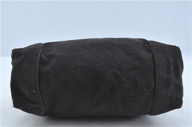Authentic GUCCI Shoulder Hand Bag GG Canvas Leather 101292 Brown J5961