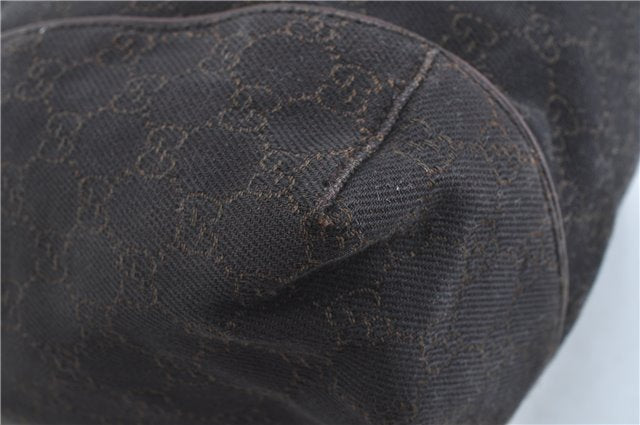 Authentic GUCCI Shoulder Hand Bag GG Canvas Leather 101292 Brown J5961