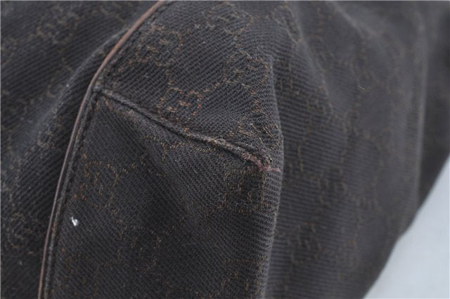 Authentic GUCCI Shoulder Hand Bag GG Canvas Leather 101292 Brown J5961