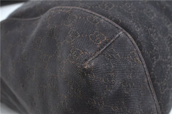 Authentic GUCCI Shoulder Hand Bag GG Canvas Leather 101292 Brown J5961