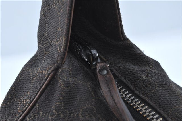 Authentic GUCCI Shoulder Hand Bag GG Canvas Leather 101292 Brown J5961
