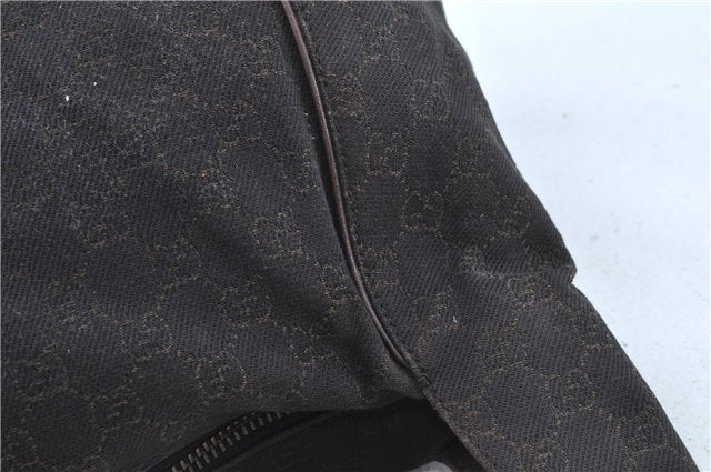 Authentic GUCCI Shoulder Hand Bag GG Canvas Leather 101292 Brown J5961