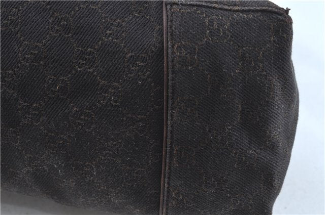 Authentic GUCCI Shoulder Hand Bag GG Canvas Leather 101292 Brown J5961