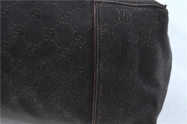 Authentic GUCCI Shoulder Hand Bag GG Canvas Leather 101292 Brown J5961