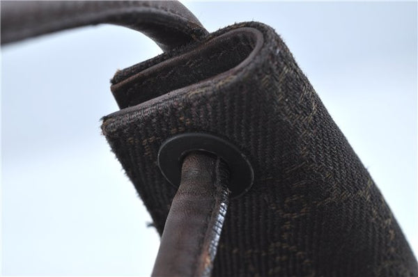 Authentic GUCCI Shoulder Hand Bag GG Canvas Leather 101292 Brown J5961