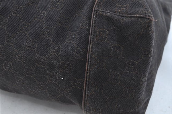 Authentic GUCCI Shoulder Hand Bag GG Canvas Leather 101292 Brown J5961