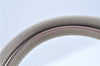 Authentic Ferragamo Gancini Leather Shoulder Hand Bag Ivory Light Pink J5969