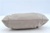 Authentic Ferragamo Gancini Leather Shoulder Hand Bag Ivory Light Pink J5969