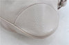 Authentic Ferragamo Gancini Leather Shoulder Hand Bag Ivory Light Pink J5969