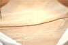Authentic Ferragamo Gancini Leather Shoulder Hand Bag Ivory Light Pink J5969
